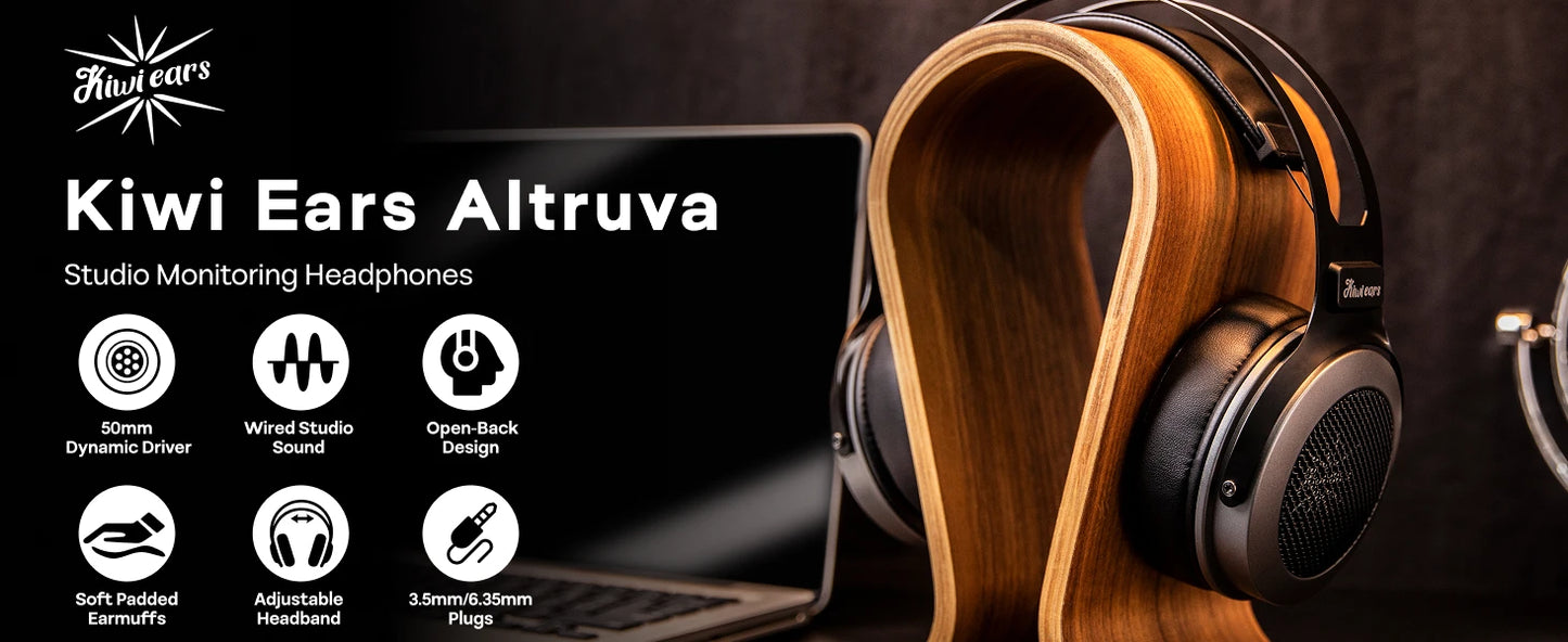 Pre-order Linsoul Kiwi Ears Altruva Hi-Fi 50mm Dynamic Driver Headphones Open-Back Design Headphones with Premium Design
