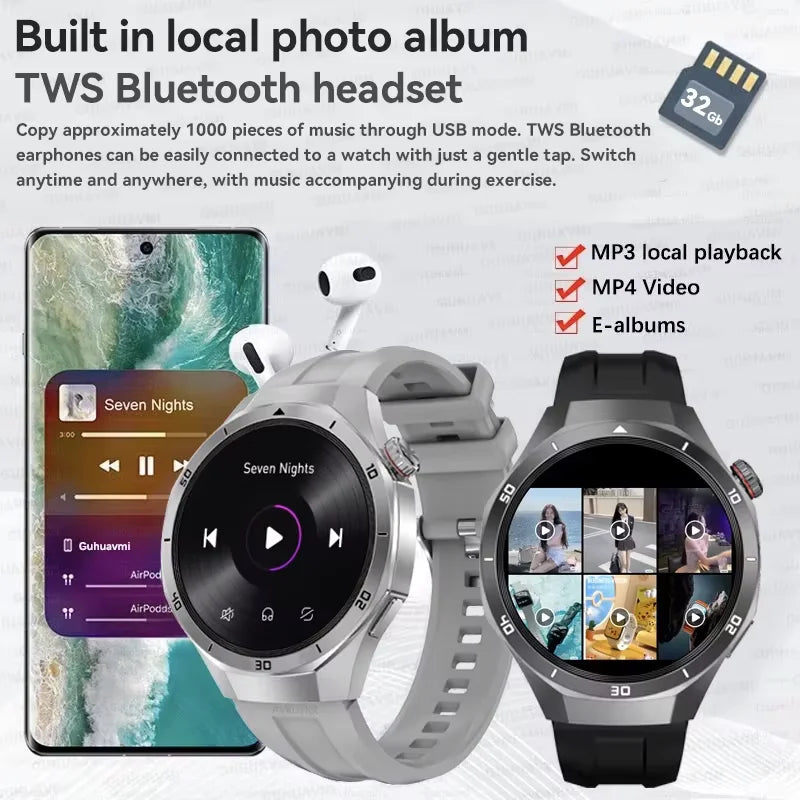 2026 New Watch 5 Pro Genuine Smart Watch GPS Map Navigation NFC Call 32GB memory Clock Built-in Video Music playback Smart Watch