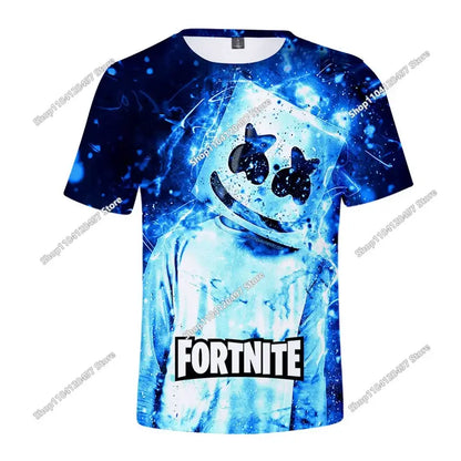 Battle Royale 3D Fortnite T-shirt Tees Men and Women Boys Girls Victory Cartoon Tops Teen Clothes Kids Hero Game Tees Tops