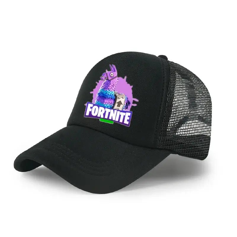 Fortnite Baseball Cap Cartoon Game Printed Hat Kids Summer Breathable Mesh Hat Adjustable Peaked Cap Childrens Birthday Gift