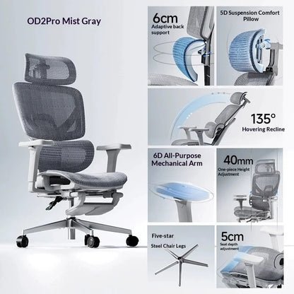 Cadeira de escritório em malha ergonómica, executiva, para computador e gaming, mobiliário moderno, giratória, com rodas e ajustável, Silla Gaming, cadeira ergonómica