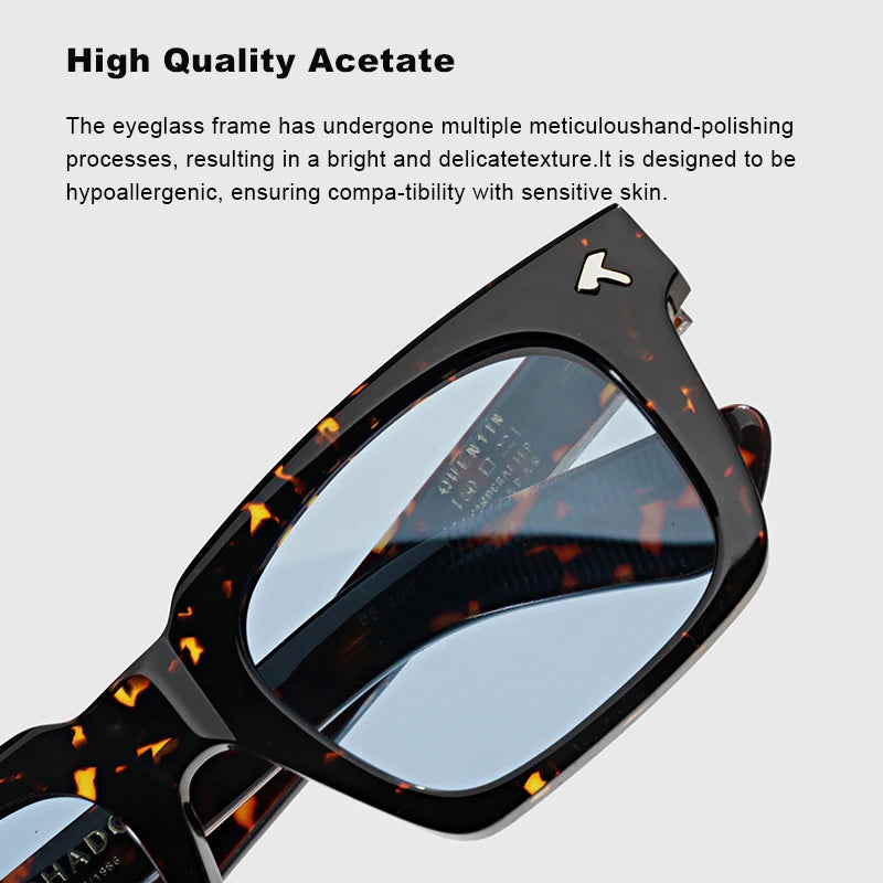 Top Quality Luxury Square Acetate Sunglasses For Men Women Classic Sunglasses outdoor UV400 Protection Logo Customization