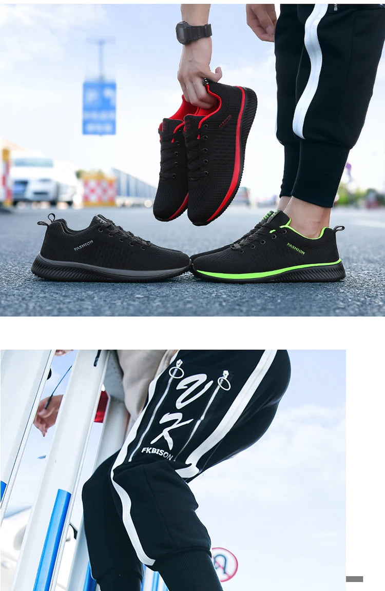 Zapatillas de running para hombre, transpirables, ligeras y cómodas, calzado casual masculino, tenis outdoor slip-on para caminar