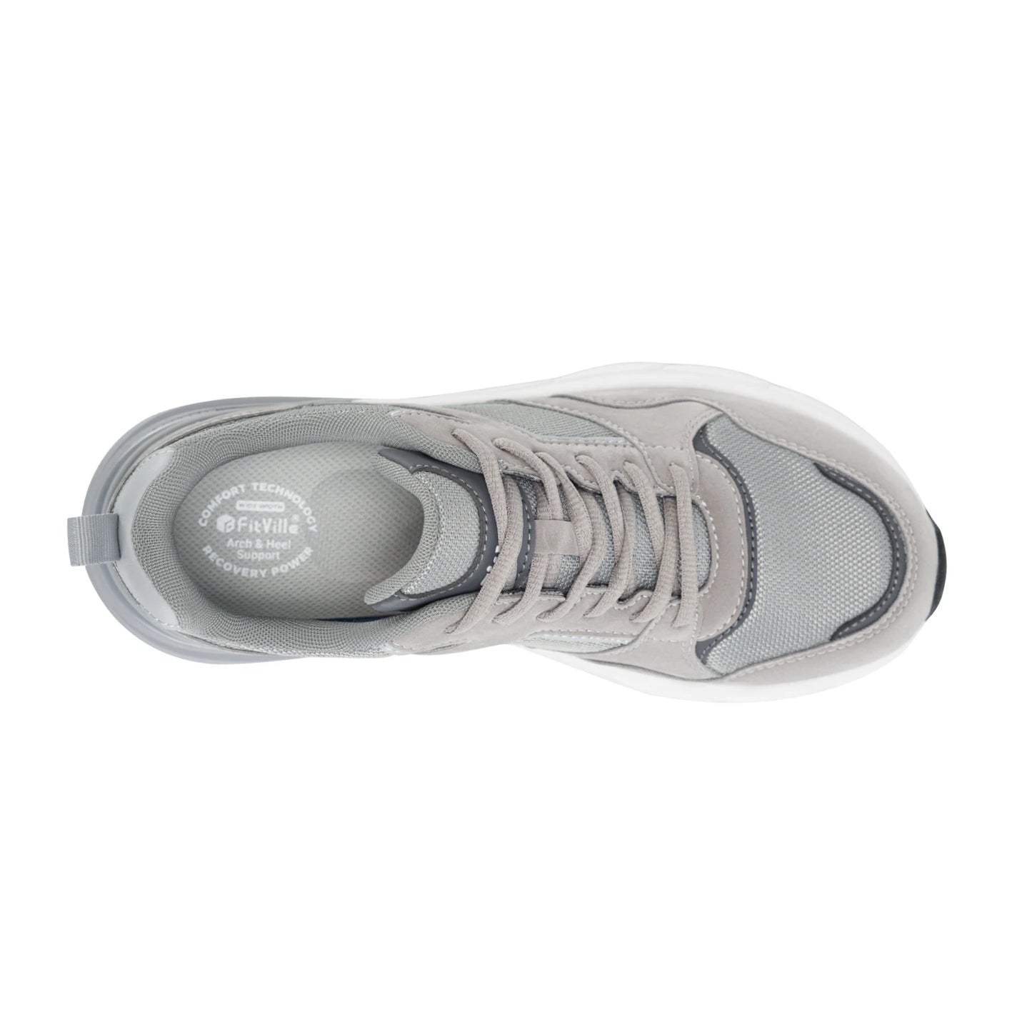 FitVille Newest Running Shoes for Men Wide Width Sneakers with Arch Support for Flat Feet Heel Pain Relief Plantar Fasciitis