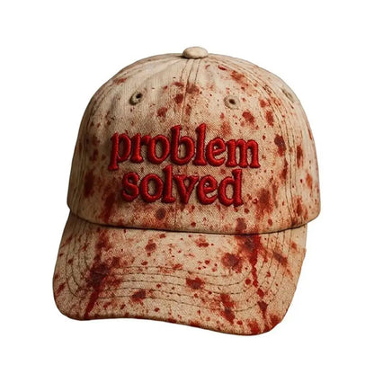 Halloween Theme Embroidery Problem Solved Bloody Hat Horror Baseball Suitable For Halloween Party Cosplay Props Gifts