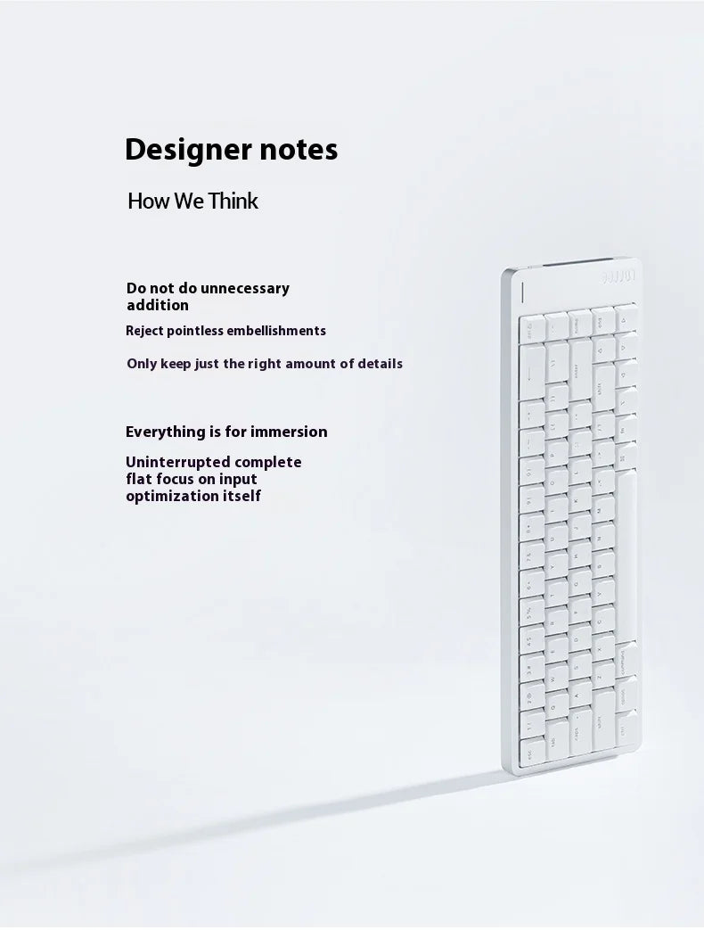 Lofree FLOW2 Mechanical Keyboard Business Office Wireless Bluetooth Wired Quiet & Gentle Sound Compatible Mute Aluminum Lump