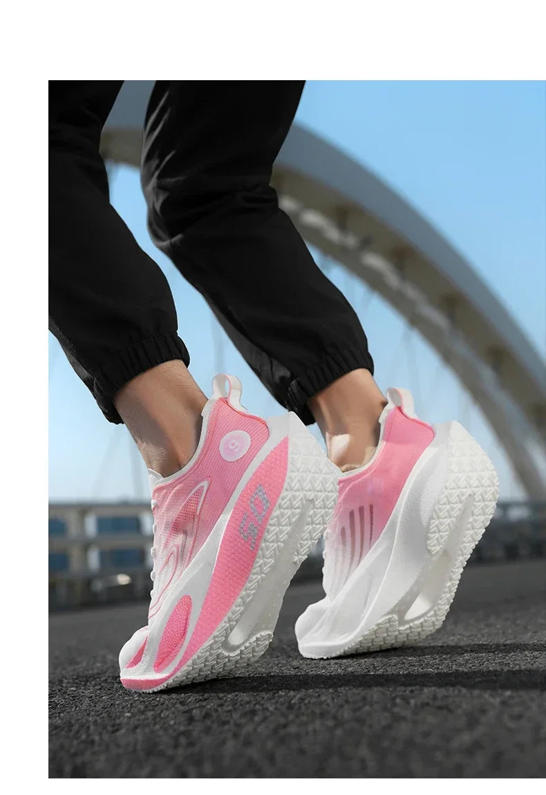Ténis de corrida unissexo 2025 com placa integral de carbono, profissionais para maratona, leves, com amortecimento reativo e respiráveis