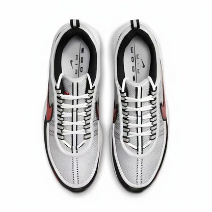 Chaussures de course Nike Zoom Spiridon, confortables, à tige basse, en mesh, pour les trajets quotidiens en ville, pour hommes, disponibles en gris, noir et rouge, modèle HF9117-001.