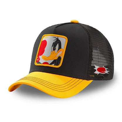 Hot Sale Unisex Anime Cartoon Cap High Quality Embroidered Patch Draw Baseball Cap Male Female Trucker Hat Mesh Hats Sun Hat