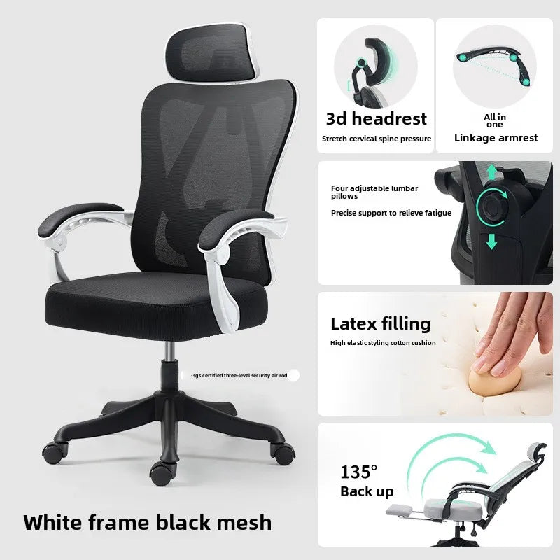 UVR Ergonomic Gaming Computer Chair with Adjustable Height, Swivel Office Chair, Comfortable Armrest Lift Chair for Home & Work