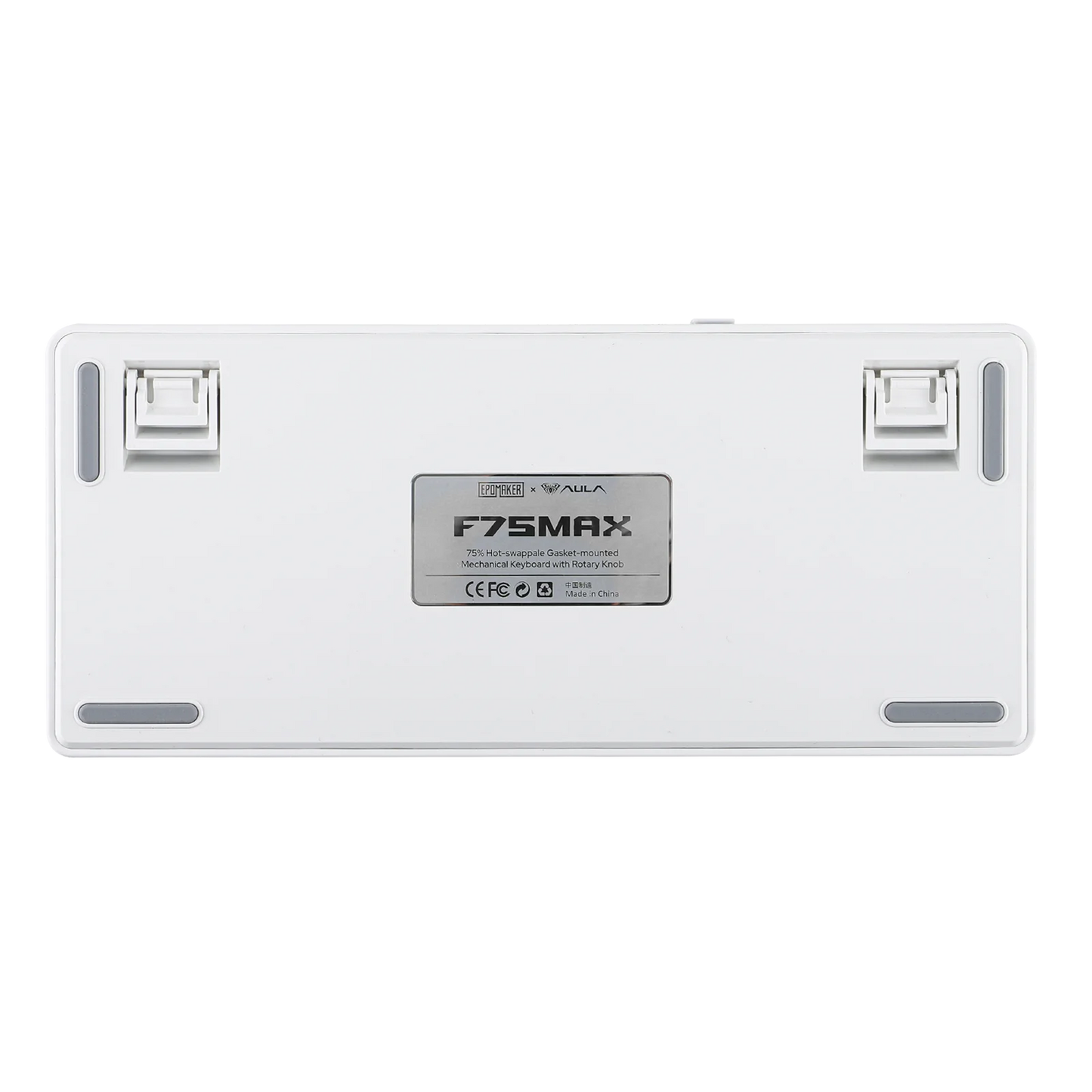 Teclado mecánico inalámbrico EPOMAKER X AULA F75 MAX compacto 75% con distribución ANSI, conexión por cable/Bluetooth/2.4GHz, pantalla TFT y perilla