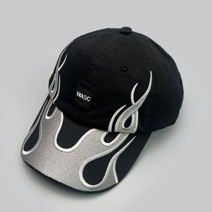Niche Hip Hop Letter Flame Flag Baseball Hats New Unisex Sunshade Personal Versatile Color Block Fashion Retro ins Peaked Caps