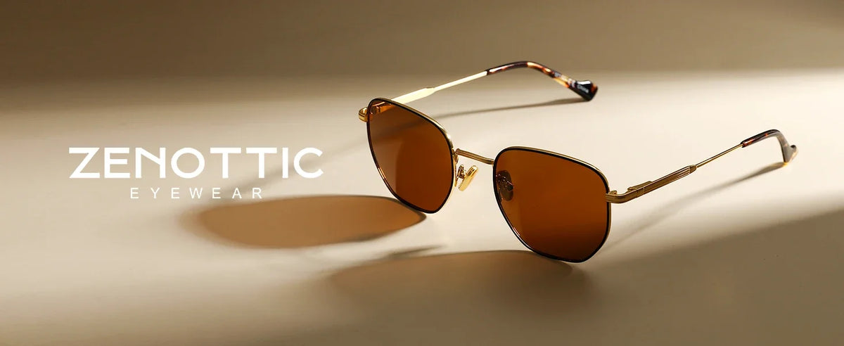 ZENOTTIC Fashion Hexagon Polarized Retro Sunglasses for Men Women-Vintage Metal Frame Design UV Protection Trendy Fashion Shades