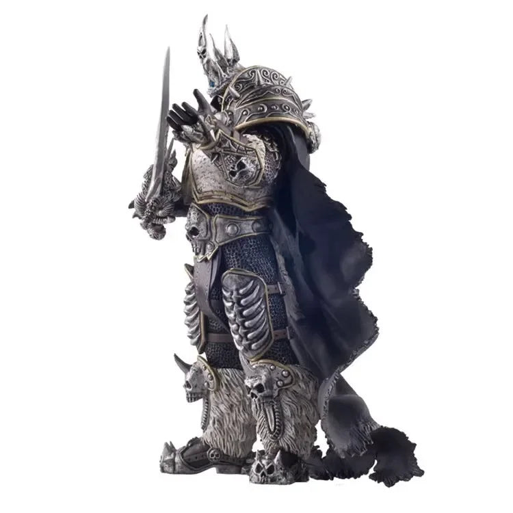 16 cm World of Warcraft-spilfigur: Lich King Arthas, dødsknægt, stående med Frostmourne – bordpynt til samling og festivalgaver