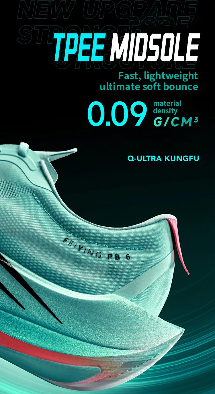 QIAODAN Feiying PB6.0 Pantofi sport de maraton pentru bărbați, model nou, cu talpă suspendată și placă integrală din carbon, adidași de alergare QDB023261299