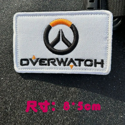 Parche de brazalete anime Overwatch DVA para cosplay, mochila y ropa, parches decorativos adhesivos