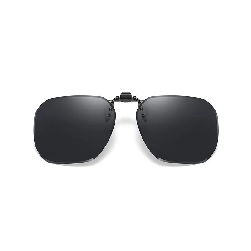 Clip On Flip Up Glasses Polarized Photochromic Sunglasses Lens Anti Glare UV400 Goggles Night Vision Yellow Driving Eyepiece