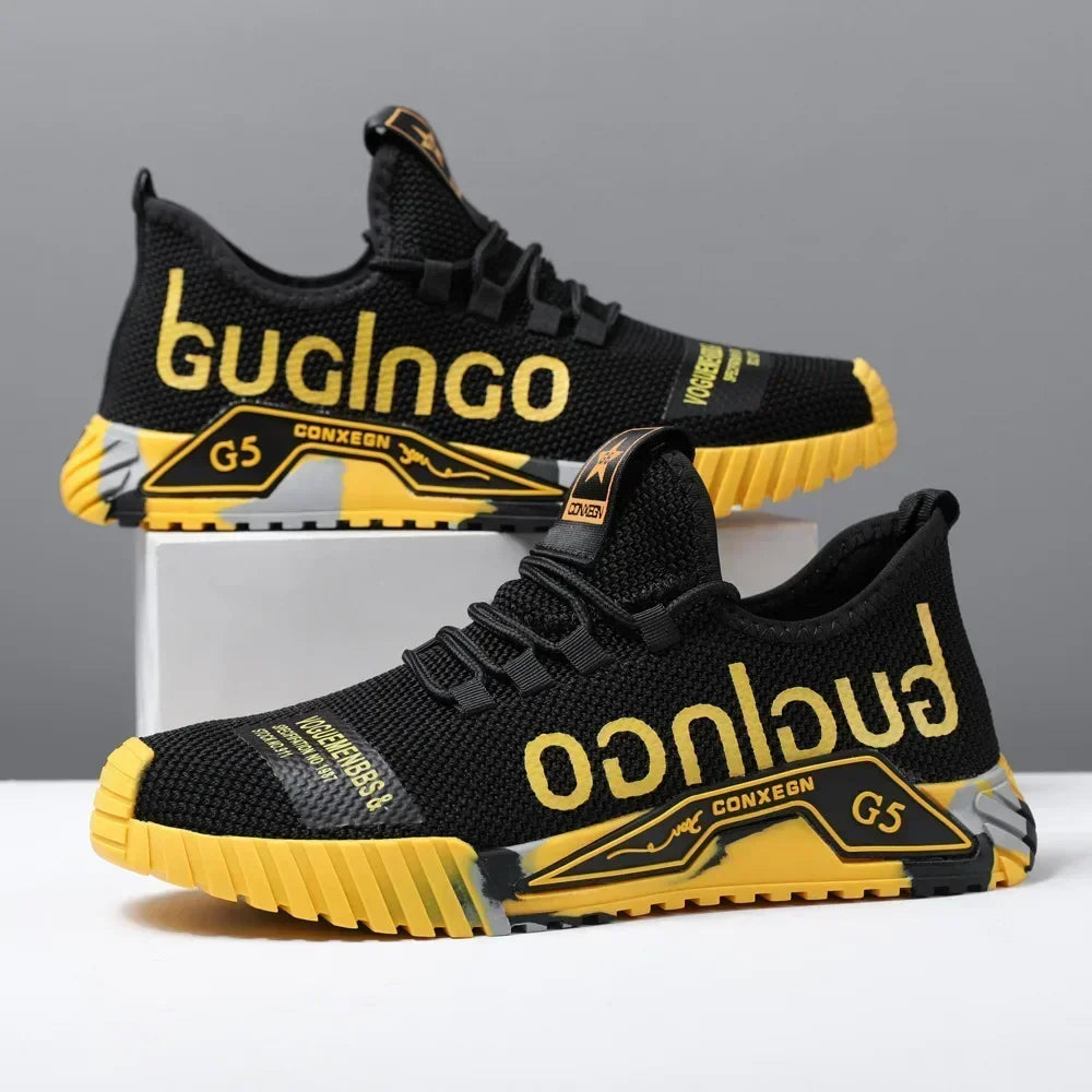 Runing Sport Fashion High Top Sneakers Zapatillas De Deporte Men Casual Mesh Shoes Light Soft Breathable Vulcanize Shoes