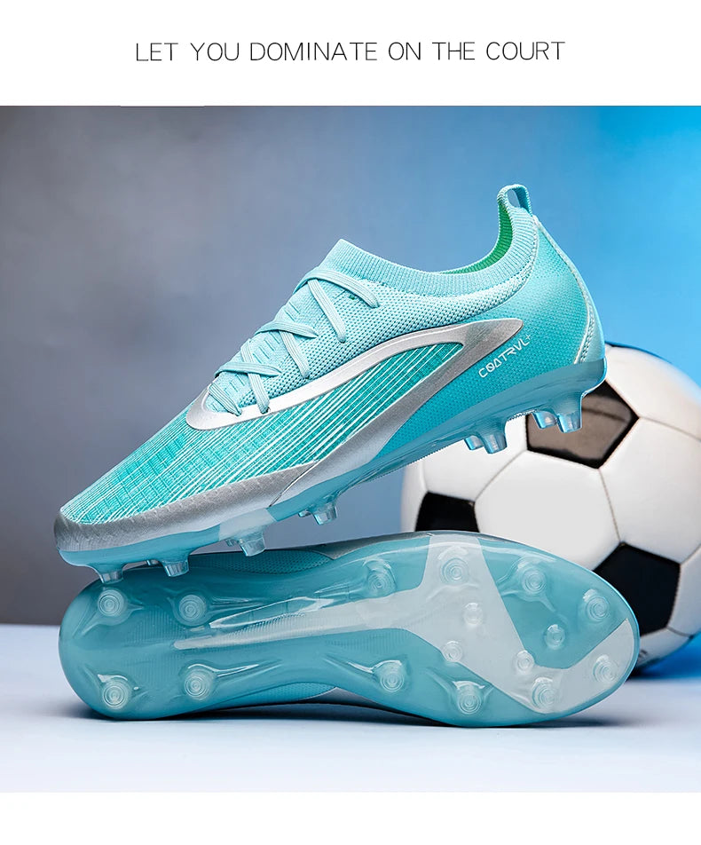 Men New TF Football Boots Sneakers Society Field Resistant Adult Breathable Male Soccer Shoes Training Top Quality Studded