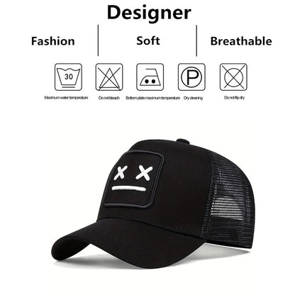 Unisex XX Embroidery Baseball Net Caps Adjustable Casual Hats Spring and Summer Outdoor Sunscreen Hat