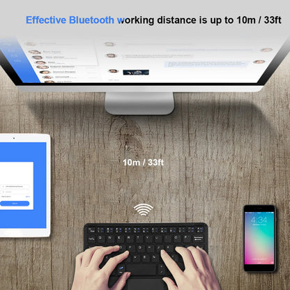 Tastiera Bluetooth wireless mini UltraSlim professionale con touchpad, compatta, ergonomica e reattiva, per PC Windows e tablet Android