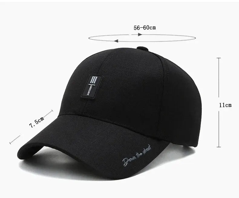 Hat Men's Spring and Autumn Caps, Middle-Aged and Elderly Hats, Four Seasons Casual Sunshade, Men's Baseball Caps