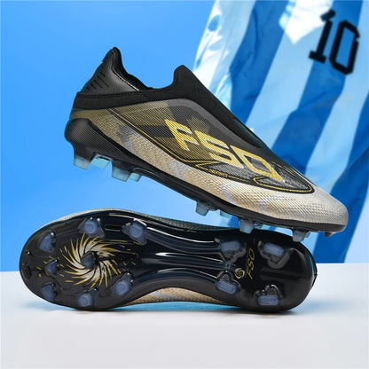 Nouvelles chaussures de football pour hommes, chaussures de sport d'extérieur, chaussures de soccer ultralégères, chaussures de futsal antidérapantes, de haute qualité, à cheville haute, respirantes, pour match
