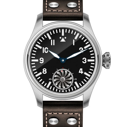 Hruodland 2025 New Men's Mechanical Watch Seagull ST3620 Retro Pilot 43MM Bgw-9 Luminous Sapphire Crystal Turbine Reloj Hombre