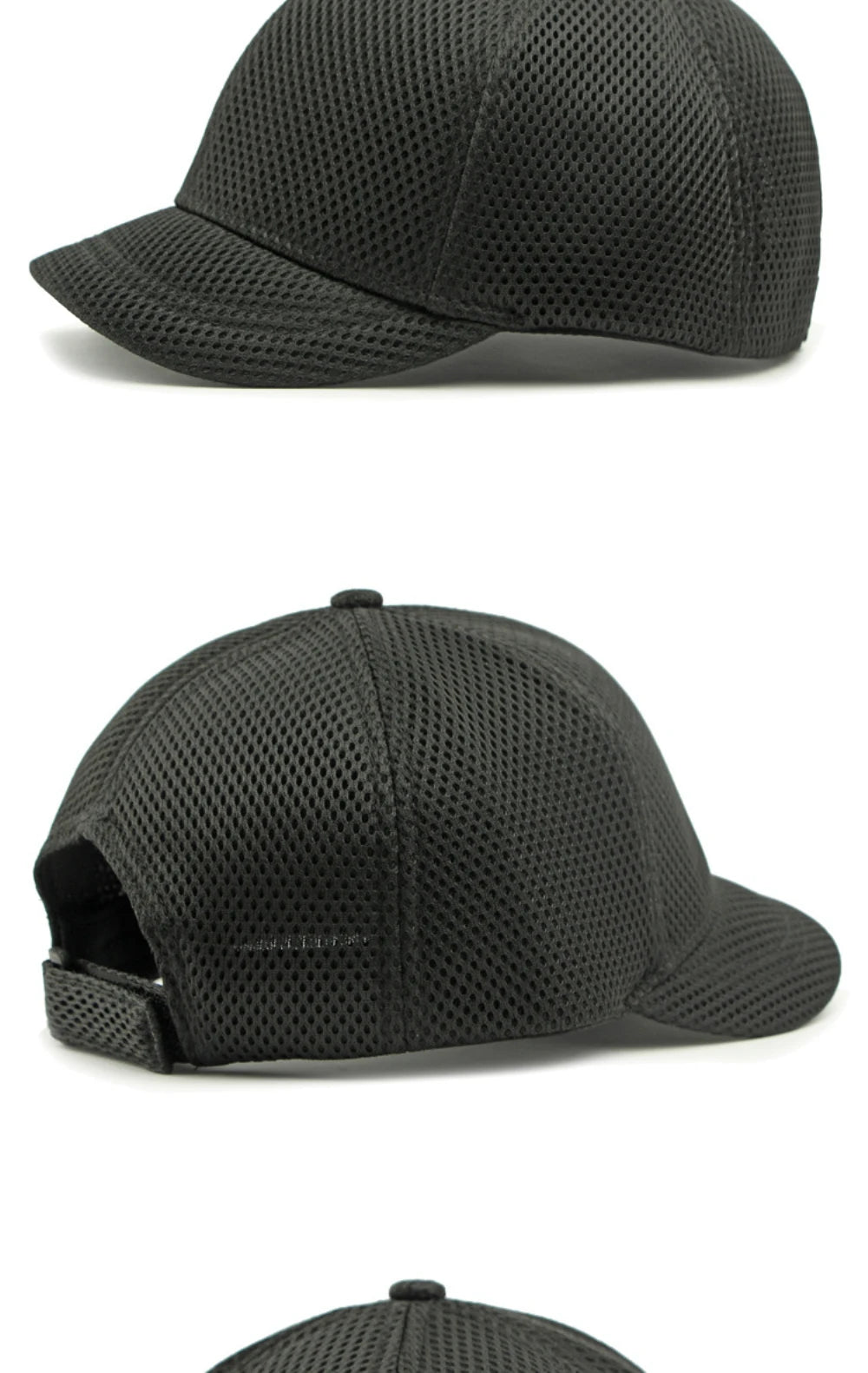 HT4828 5CM Short Brim Baseball Cap Male 6 Panels Baseball Hat Breathable Mesh Trucker Cap Men Women Solid Plain Snapback Cap