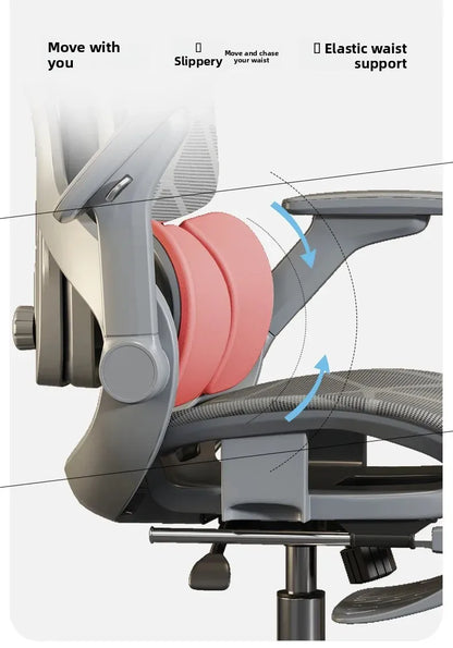Silla gaming ergonómica de oficina para ordenador Air Titan Full Mesh con soporte lumbar de tres zonas, diseño bien ventilado e ideal para escritorio de estudiante