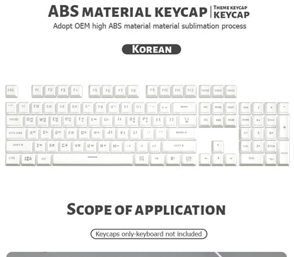 104 Keys Korean French Russian Spanish German Backlit Keycaps For Mx Switch Mechanical Keyboard OEM Profile ABS Key Caps DIY