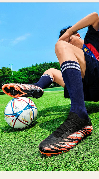 Nouveaux hommes bottes de Football Sport ultraléger antidérapant en plein air adulte crampons Match unisexe chaussures de Football confortable herbe de haute qualité