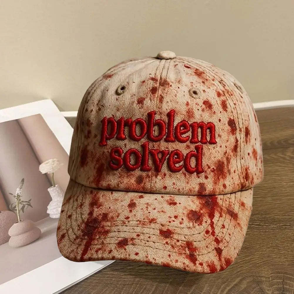 Halloween Theme Embroidery Problem Solved Bloody Hat Horror Baseball Suitable For Halloween Party Cosplay Props Gifts