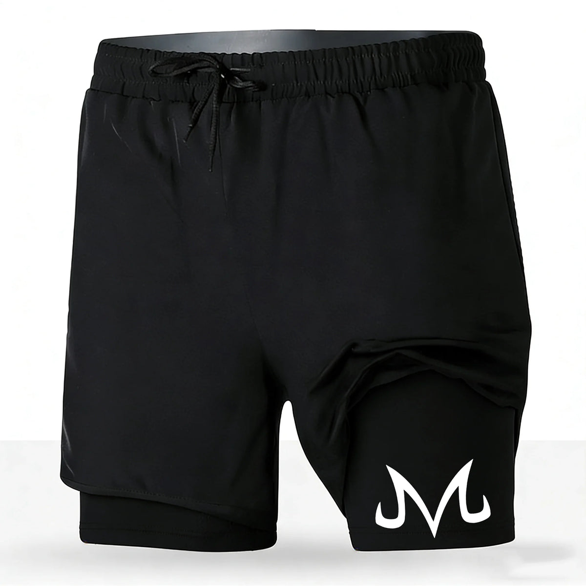 Men's Dragon Ball Anime 2-in-1 Running Shorts Majin Vegeta Print Quick Dry Athletic Workout Shorts 2026 New Unisex