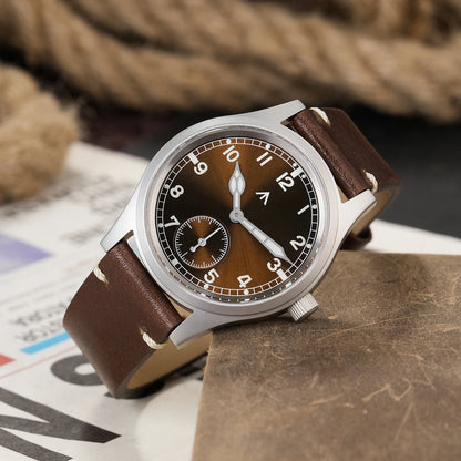 Militado V2 Version Military D12 Watch 36mm AR Sapphire Quartz Movement Watches Waterproof Sub-second Stainless Steel Wristwatch