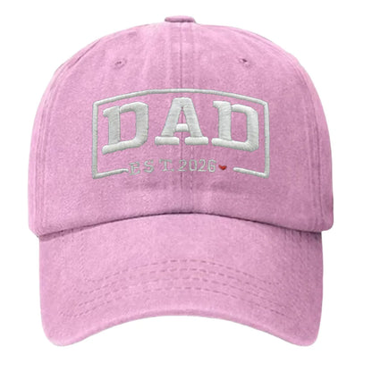 2 vnt. retro stiliaus išblukintos „DAD MOM“ siuvinėjimo moteriškos beisbolo kepurės, lauko sportui skirtos reguliuojamos, nuo saulės apsaugančios ir kvėpuojančios vairuotojų kepurės