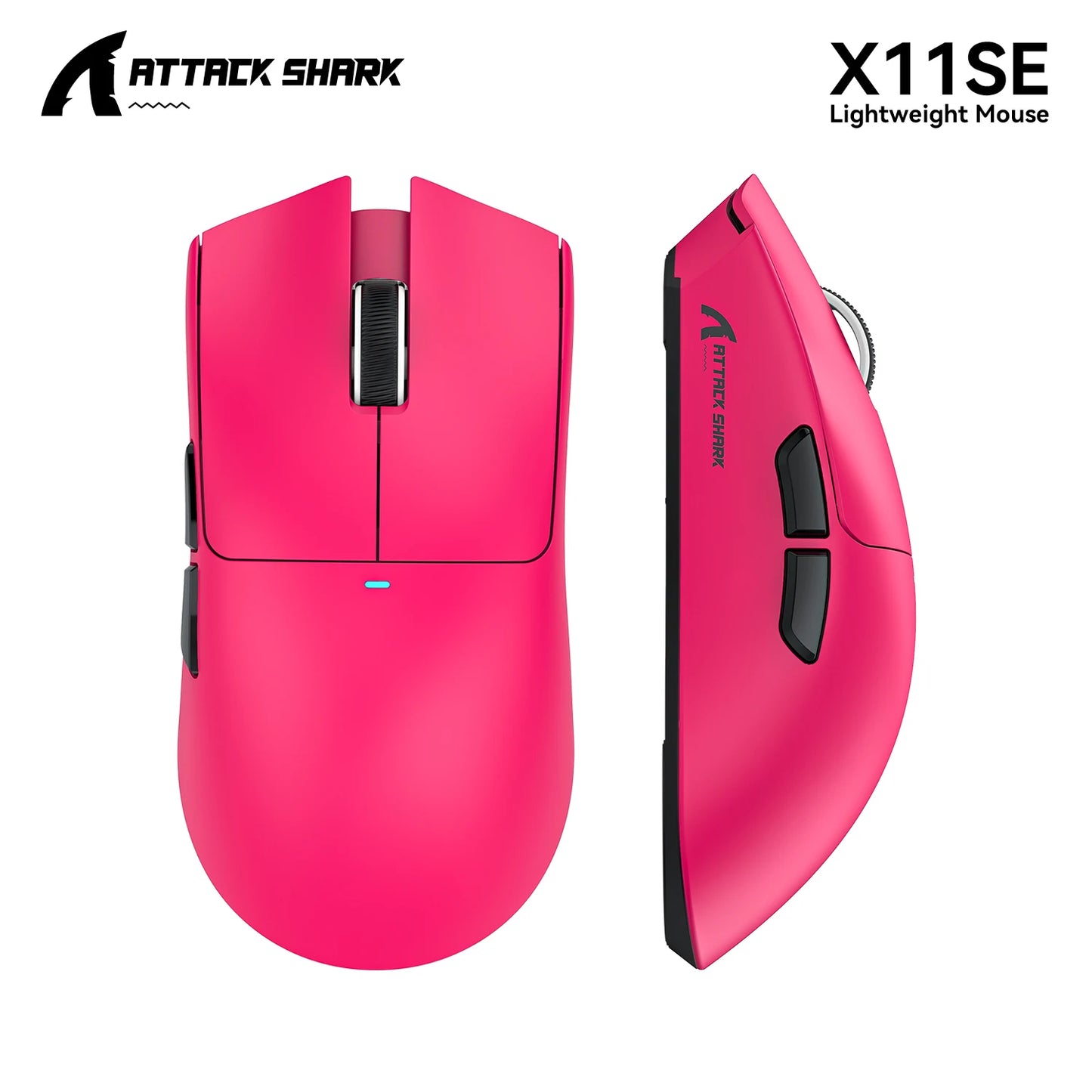 ATTACK SHARK X11 žaidimų pelė ir X11 SE belaidė pelė, 22000 DPI, PAW3311 jutiklis, BT/2.4G/laidinė, lengva 59g, 2000W paspaudimų
