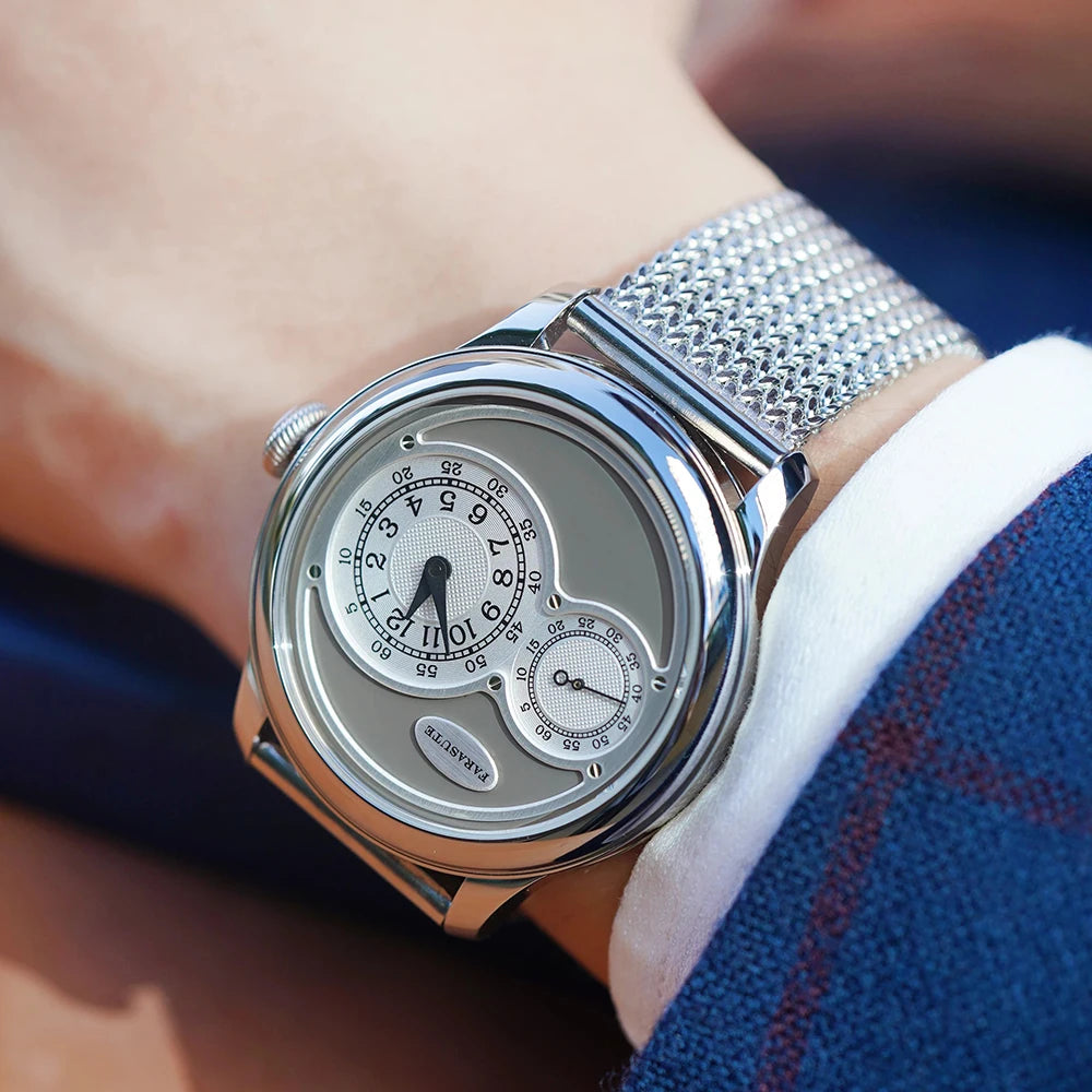 FARASUTE New Casual Fully Automatic Mechanical Men Watch Luxury Sapphire Stainless Steel Wristwatch 5Bar Waterproof Reloj Hombre
