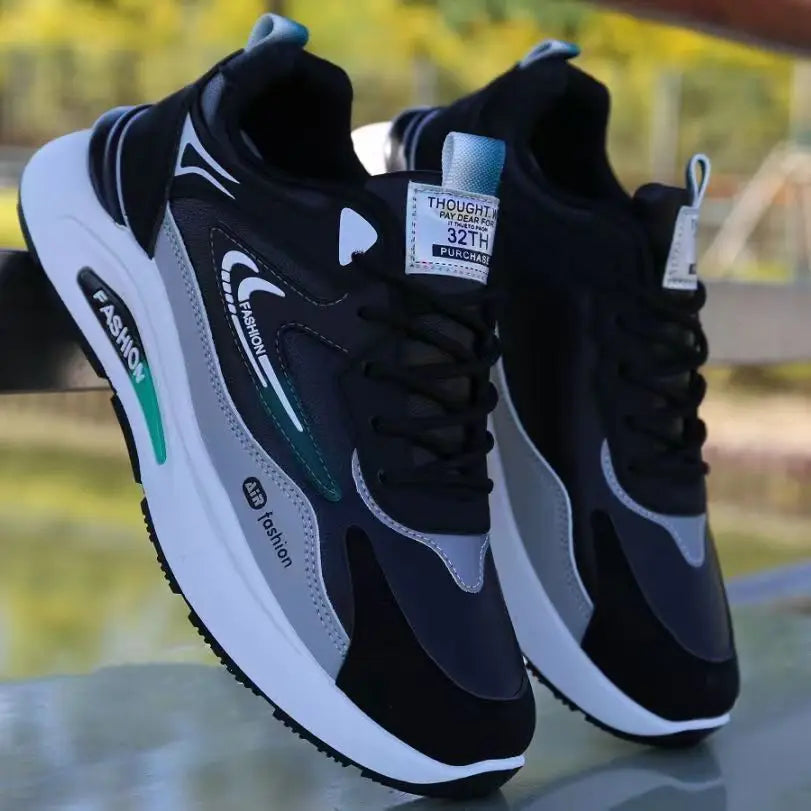 Chaussures pour hommes chaussures légères en cuir Pu chaussures décontractées 2025New baskets pour hommes mode hommes chaussures de Tennis respirant Sport chaussure de course