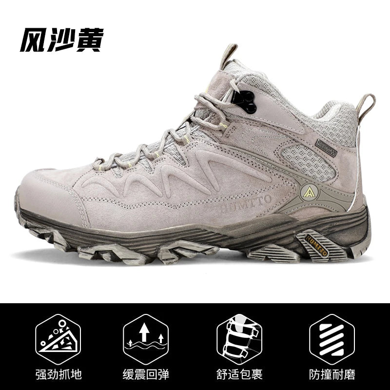 HUMTTO Zapatillas de senderismo para hombre, calzado de invierno para deportes al aire libre, escalada y caza, zapatillas de trekking cálidas para mujer, botines tácticos