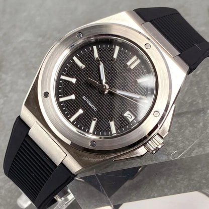 Reloj mecánico automático Tandorio New Black Luxury Business Engineer Style para hombre, cristal de zafiro, resistente al agua 100m, NH35A