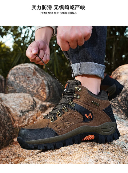 Scarponi da trekking impermeabili per uomo e donna, per primavera e autunno, resistenti all’usura, per sport di montagna e caccia