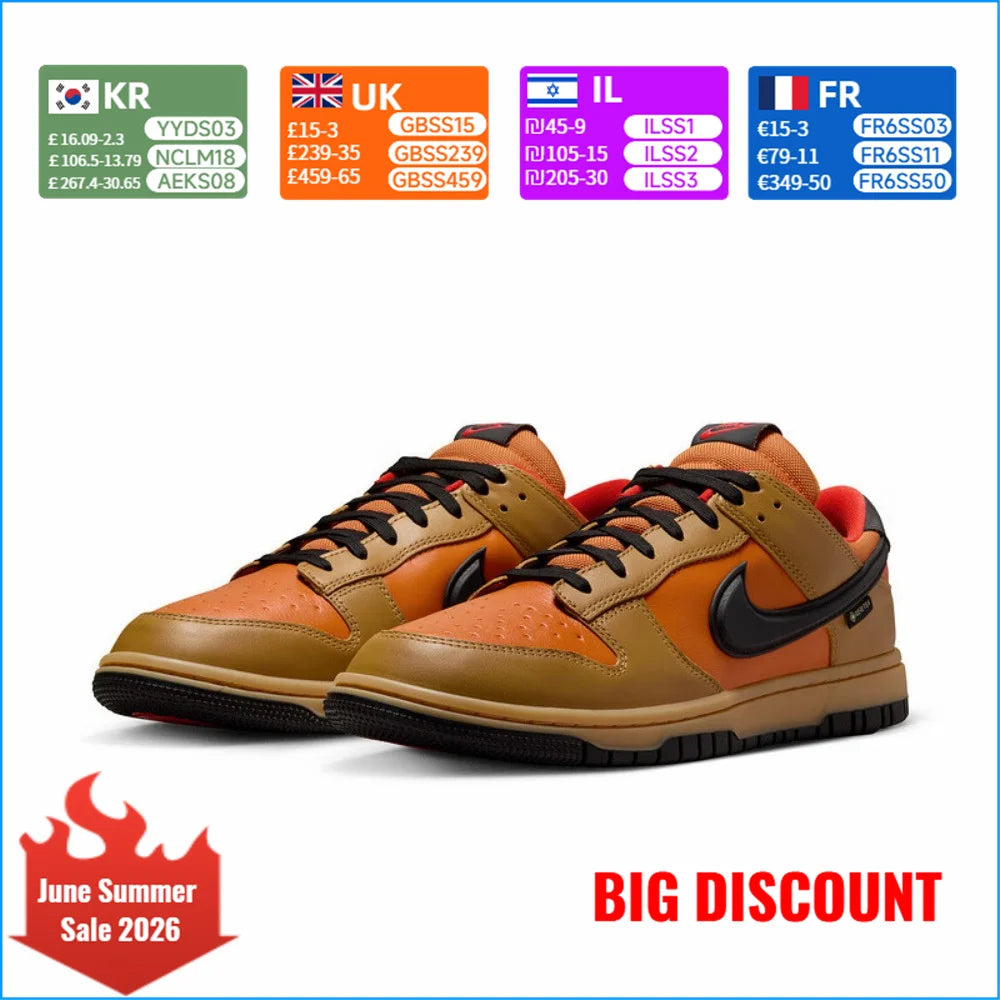 „Nike Dunk Classic“ universalūs, vandeniui atsparūs žemi bateliai riedlentininkams, vyriški, rudi, HQ2053-700