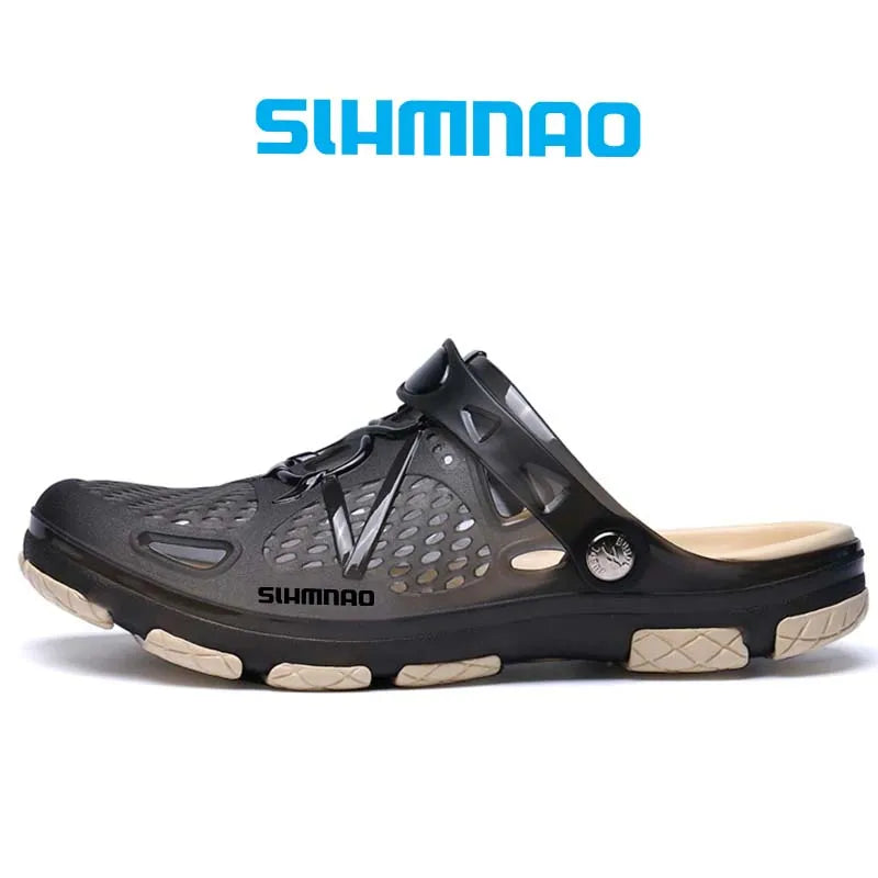 Men's Summer Outdoor Fishing Shoes, Anti Slip Lightweight Casual Beach Sandals, Durable Thick Soled Shoes for Home Use
