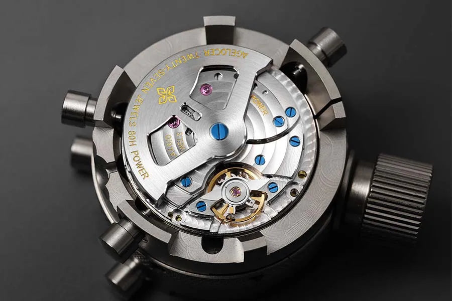 AGELOCER Original Budapest Watch Steel Strap Men's Business Dress Big Calendar Automatic Mechanical Watch Birthday Gift for Men