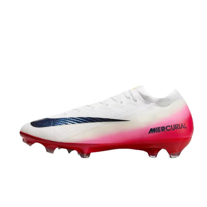 Botas de fútbol Nike Mercurial Vapor 16 Elite LV8 para hombre, FG: suaves, cómodas, para césped natural, blanco/azul HV4887-100