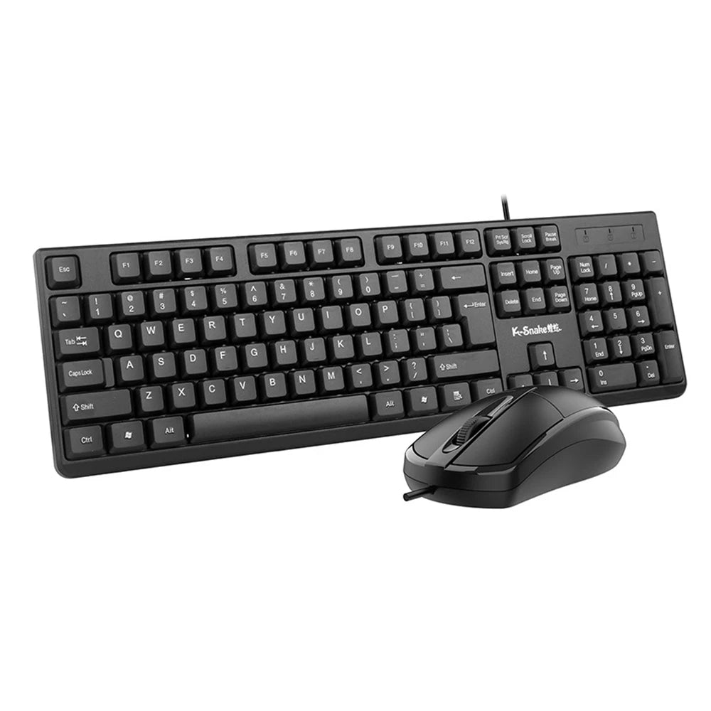 Nuova tastiera USB cablata per PC e notebook con mouse ottico cablato per Windows, Mac OS, desktop, laptop e PC