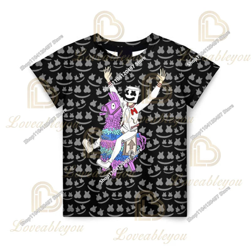 Camiseta Fortnite para niños Banana Peely, camiseta para hombre y mujer, camiseta Battle Royale Game, tops de verano Harajuku