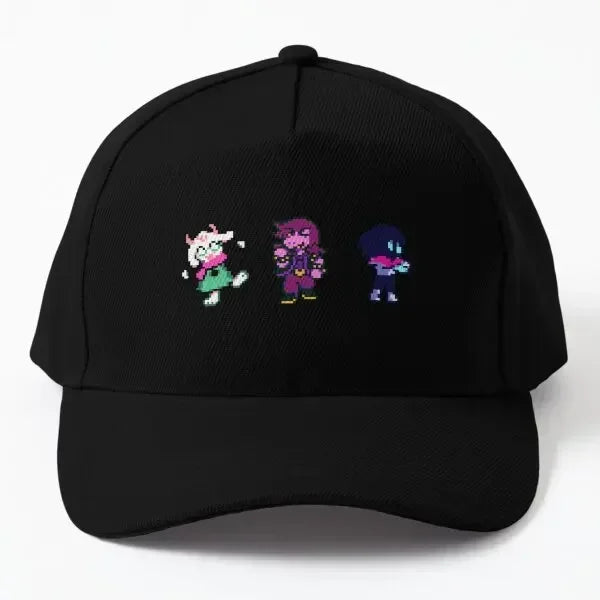 Deltarune Chapter 2 Trio Is Back  Baseball Cap Hat Bonnet  Czapka Spring
 Printed Casual Boys Black Fish Outdoor Solid Color
