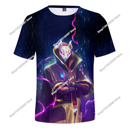Battle Royale 3D Fortnite T-shirt Tees Men and Women Boys Girls Victory Cartoon Tops Teen Clothes Kids Hero Game Tees Tops